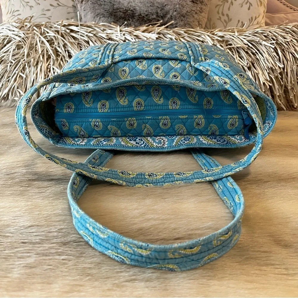 Vintage VERA BRADLEY Bermuda Blue 2005 Baby Bag Green Paisley Changing Pad Y2K